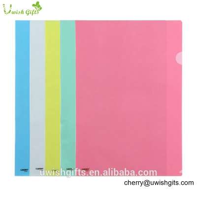 Eco-friendly pp plastic a4 transparent business custom file folders with logo print