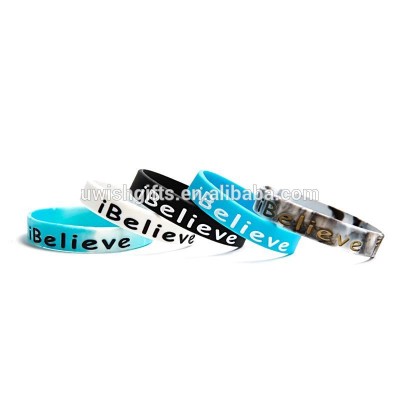 Customized blessing children wristbands printed silicon bracelet bands